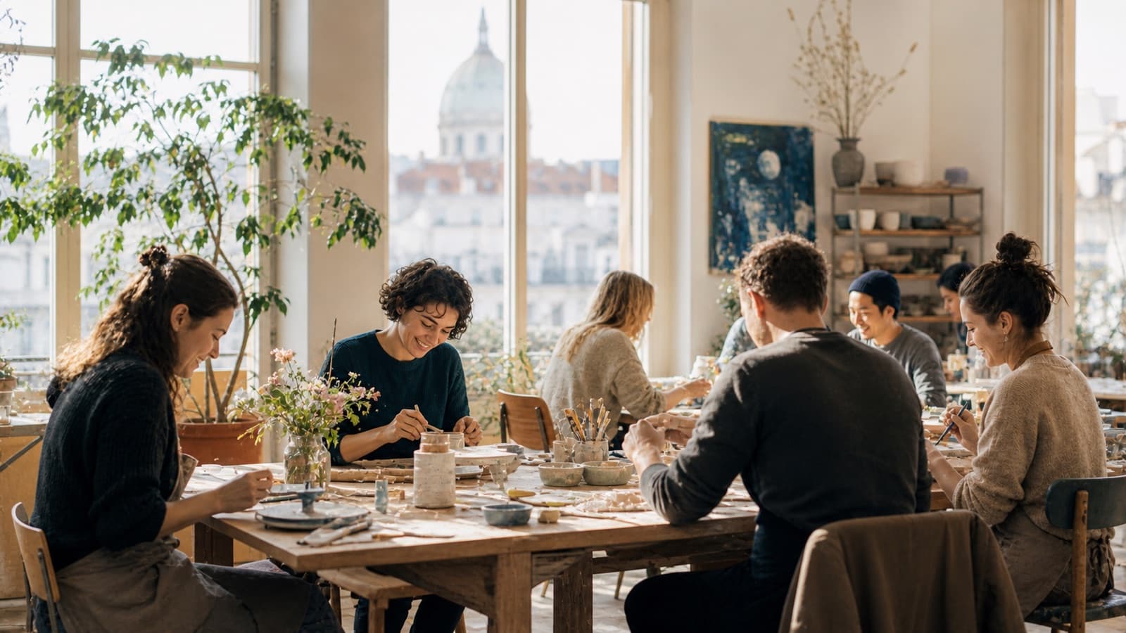 Creative workshop in a bright Viennese studio