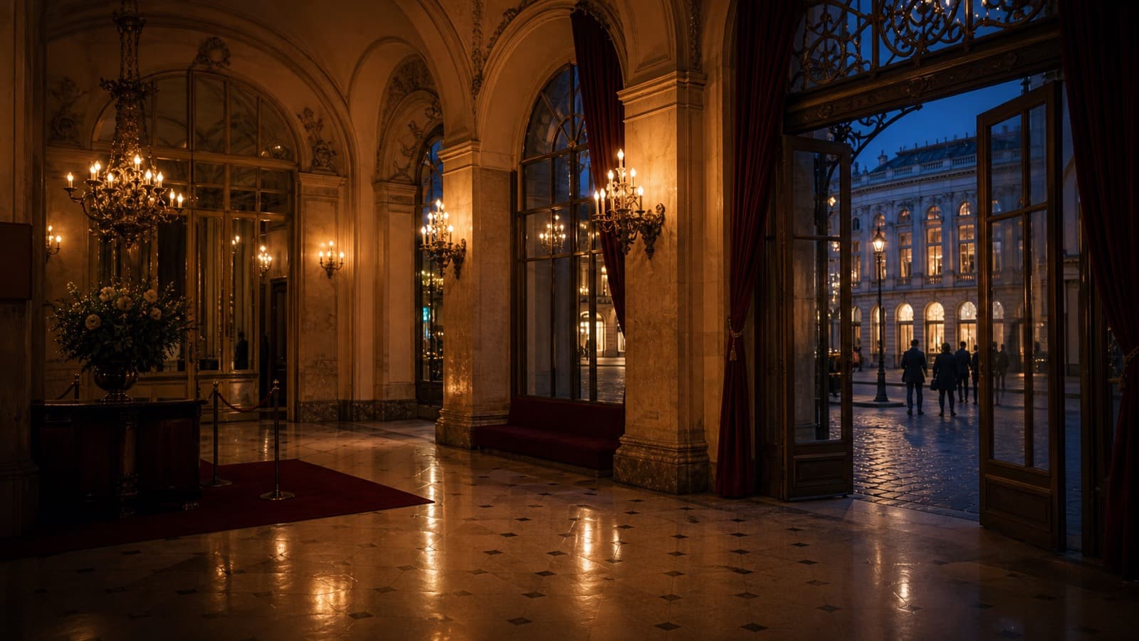 Elegantes historisches Foyer eines Wiener Kulturhauses